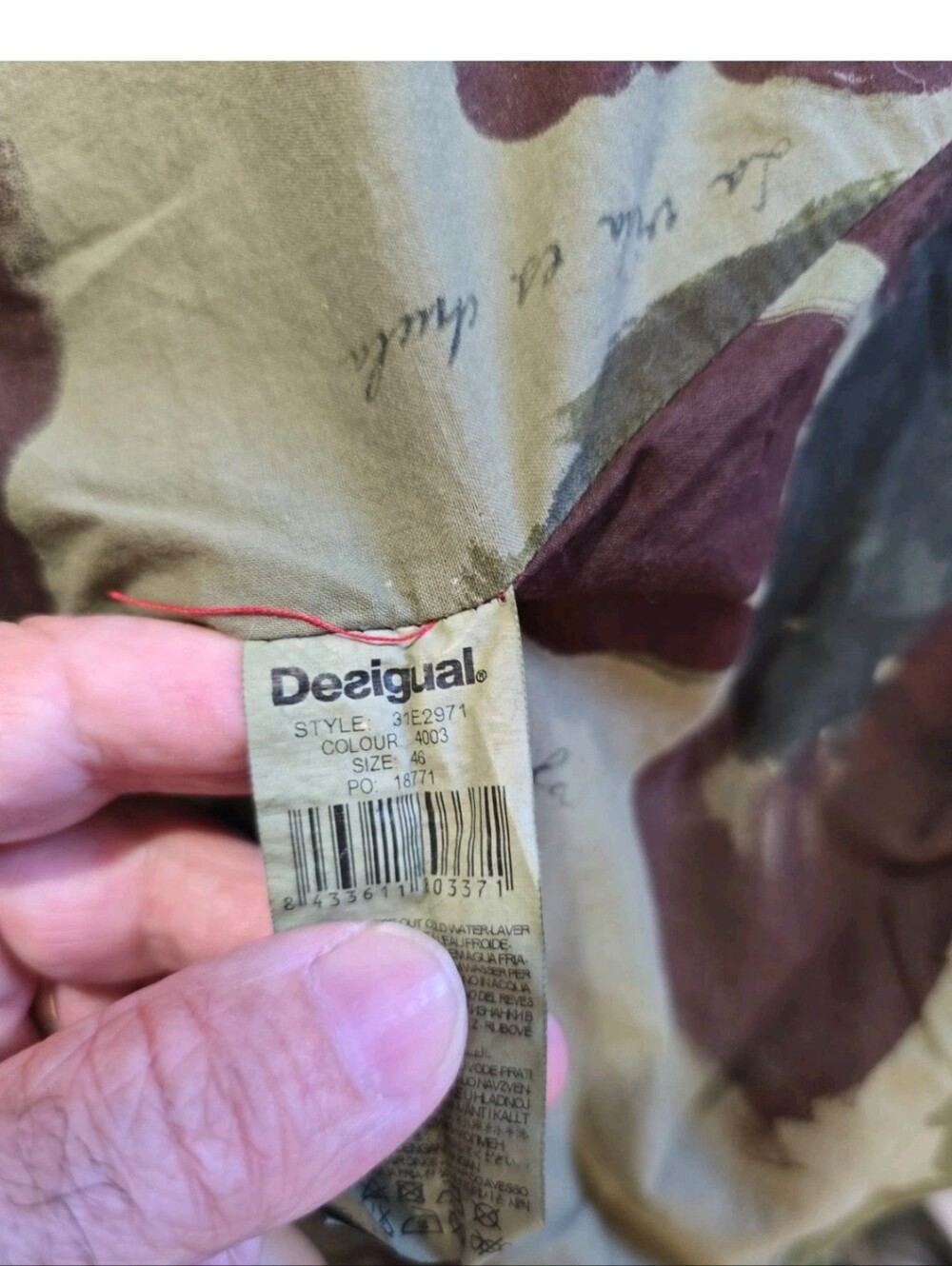Desigual Womens Army Green Hooded Jacket with Floral Embroidered Patches Size 46 - Picture 12 of 13